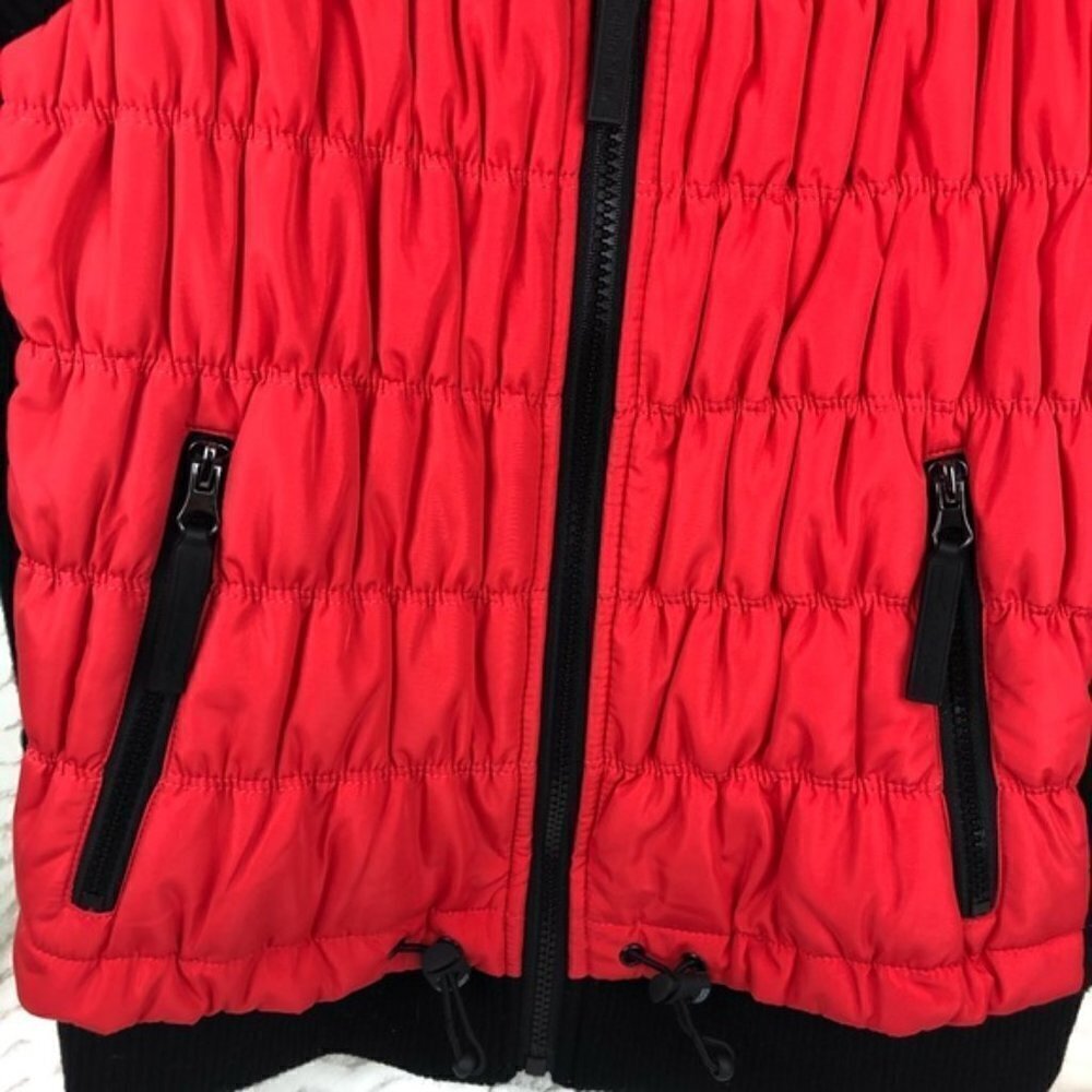 Calvin Klein Red Black Tom Puffer Vest Size S - Picture 6 of 8